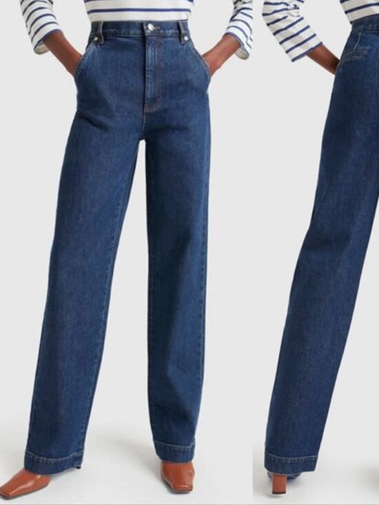 A.P.C. Denim - A.P.C. High-Rise Straight-Leg Jeans in Dark Blue
